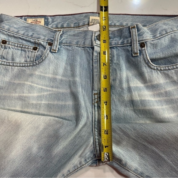 Abercrombie & Fitch Distressed Vintage Lightwash Button Fly Boot Cut 6 - Picture 14 of 15